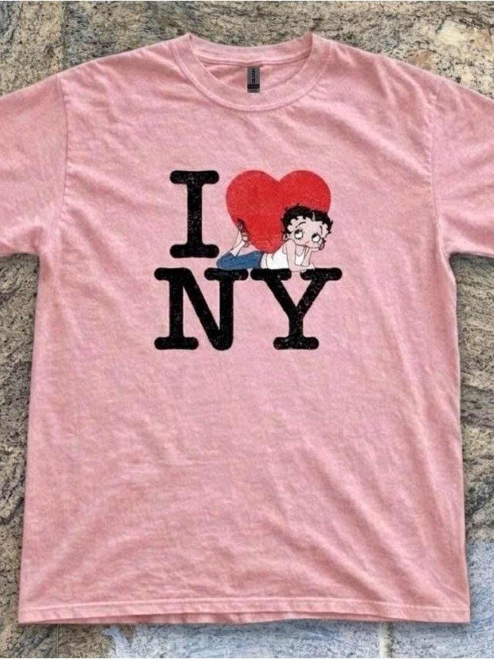 Gildan Pink Betty Boop 'I ♥ NY' Graphic Tee